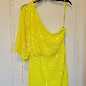 Gabrielle Union Neon Sequin Dress